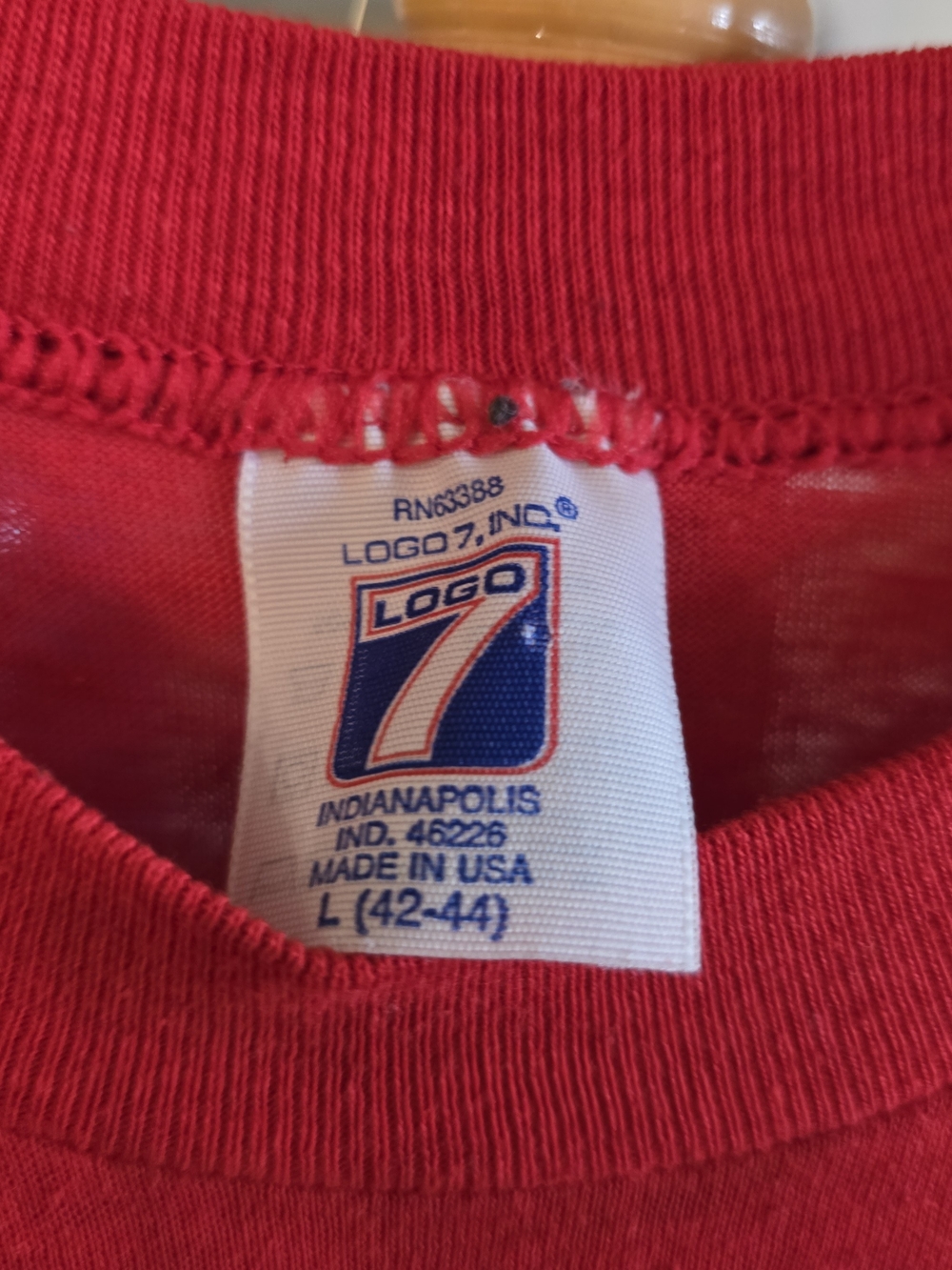 Vintage San Francisco 49ers Logo 7 T Shirt USA Made Red NFL Single Stitch Large - Picture 3 of 4